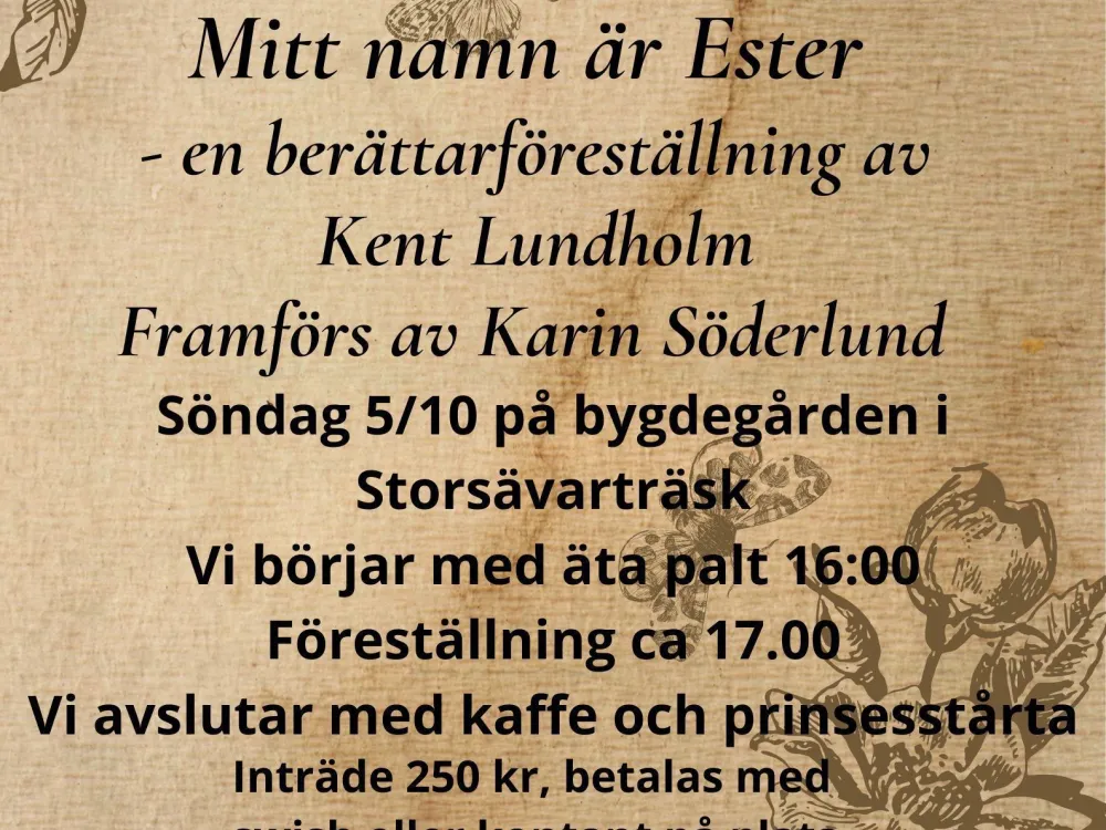 affisch om berättarföreställning